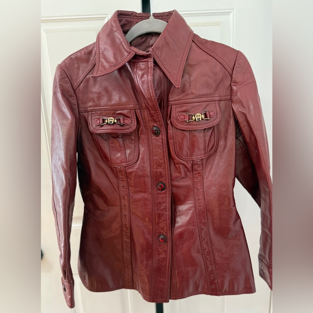 Vintage Etienne Aigner Women's Leather Jacket‎